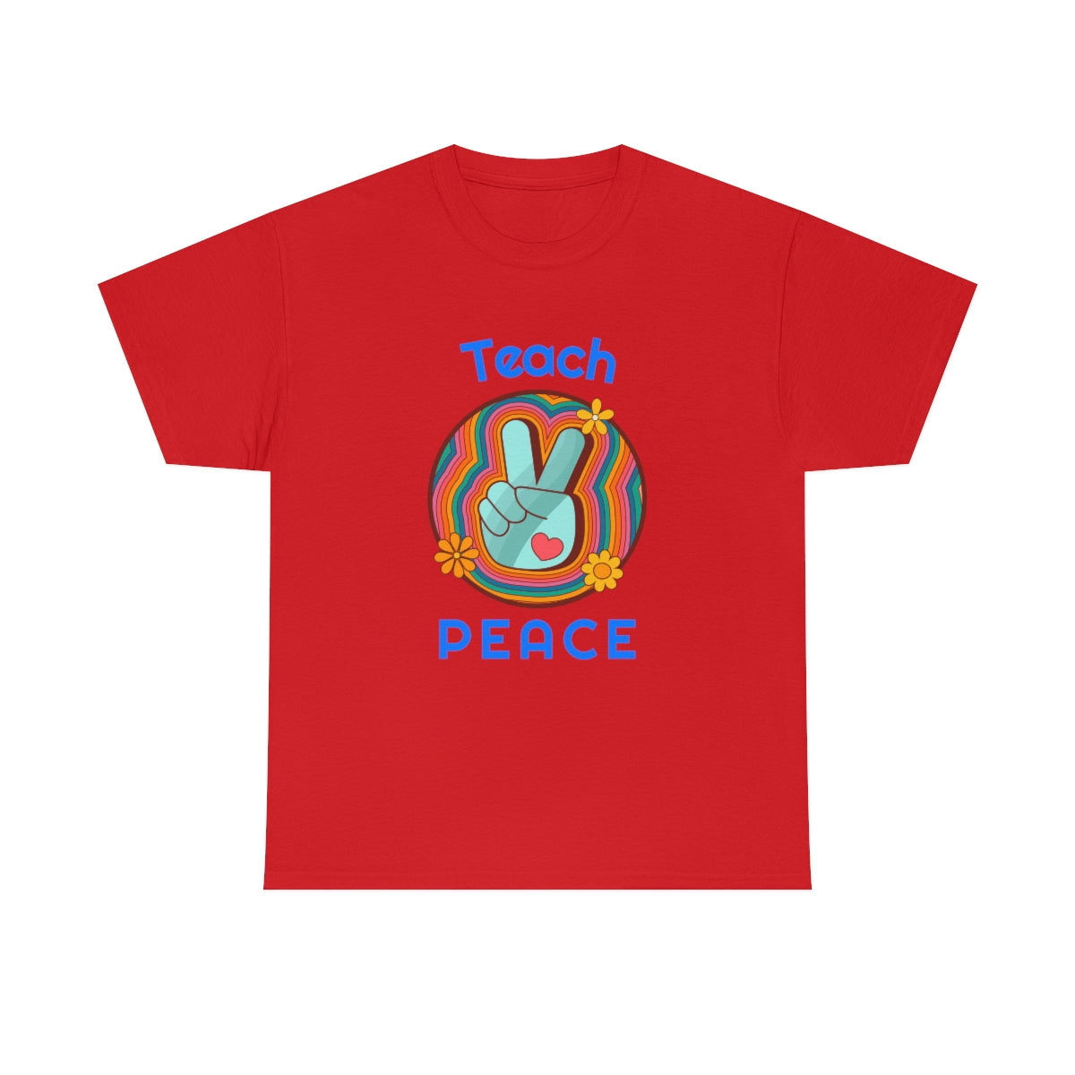 Teach Peace Unisex Heavy Cotton Tee