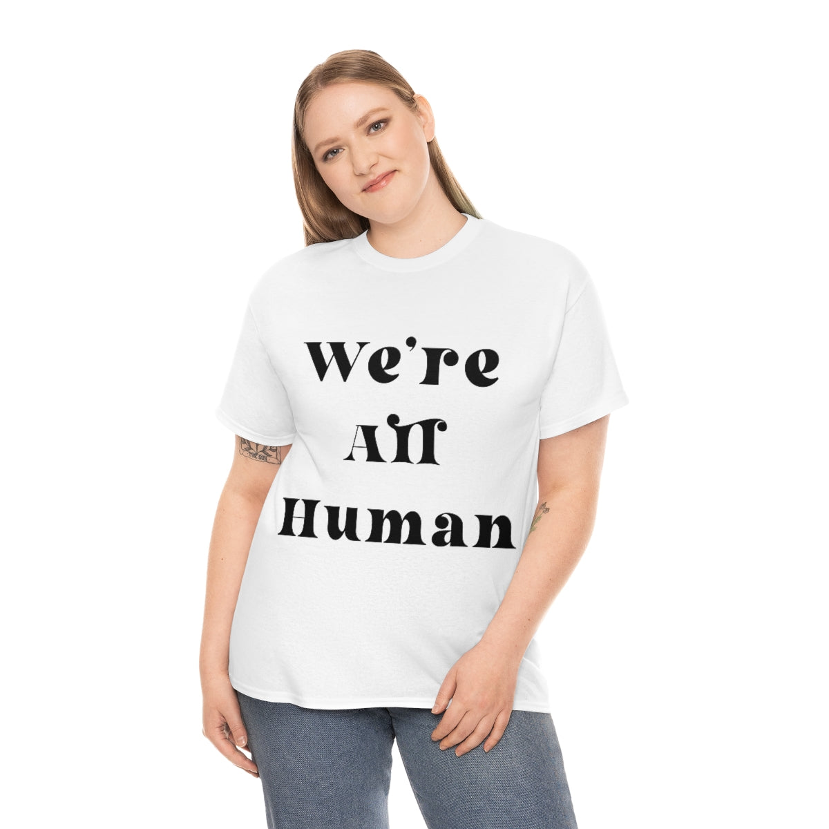 We Are All Human Unisex Heavy Cotton Tee