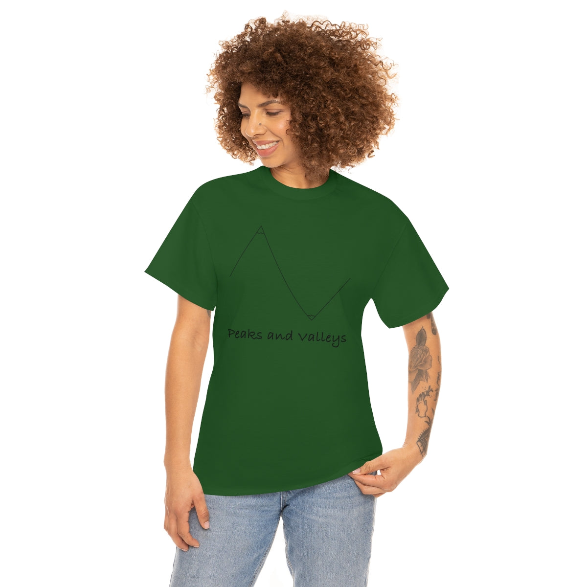 Peaks And Valleys Unisex Heavy Cotton Tee