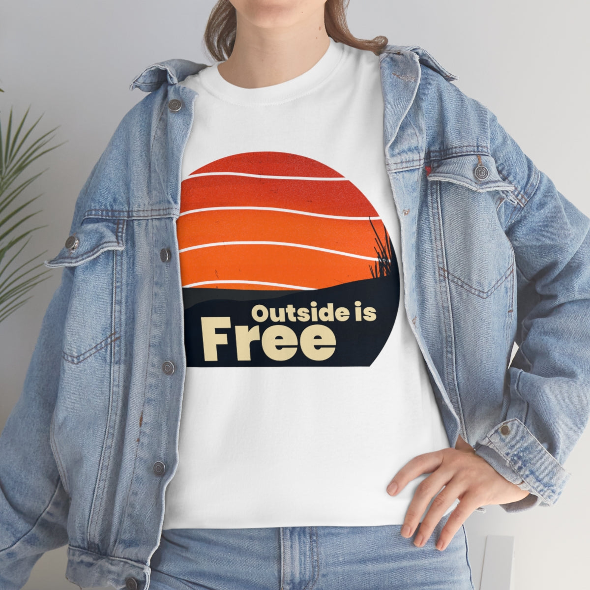 Outside is Free Unisex Heavy Cotton Tee