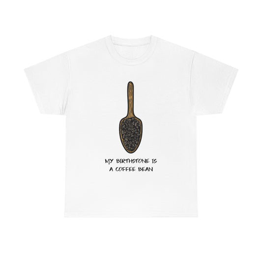 Coffee Bean Birthstone Unisex Heavy Cotton Tee