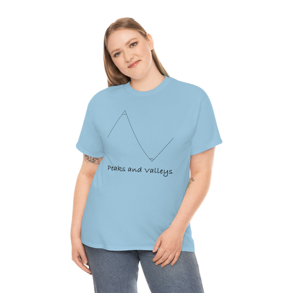 Peaks And Valleys Unisex Heavy Cotton Tee