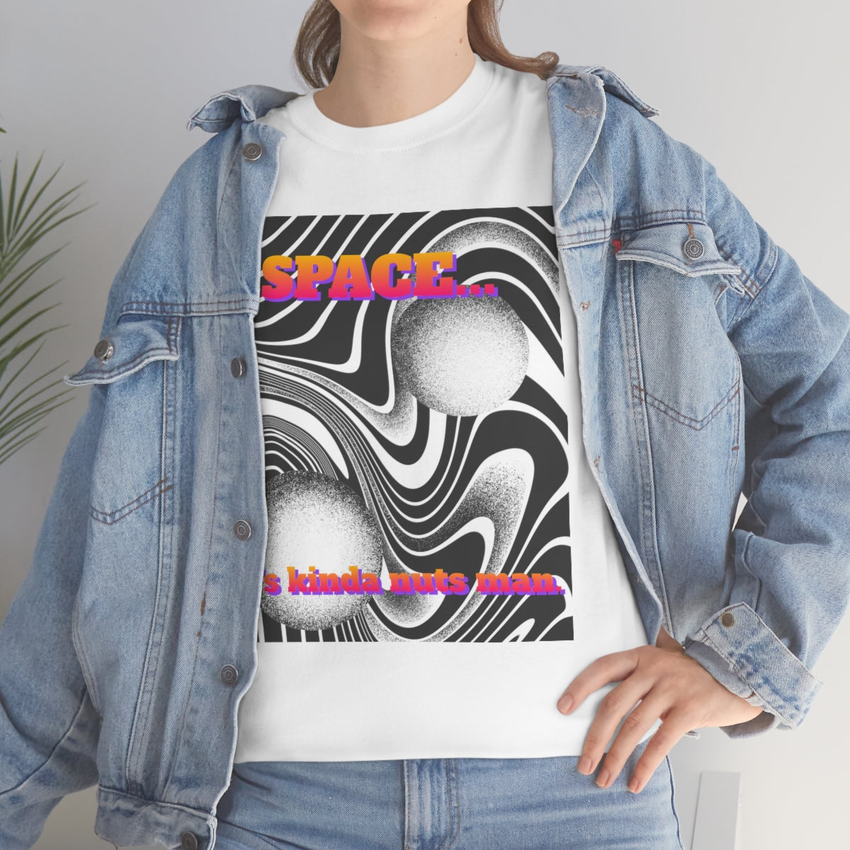 Space... It's Kinda Nuts Man Unisex Heavy Cotton Tee