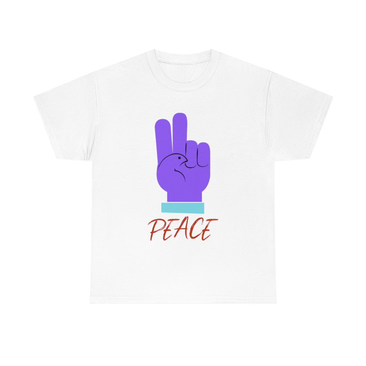 Purple Peace Dove Unisex Heavy Cotton Tee