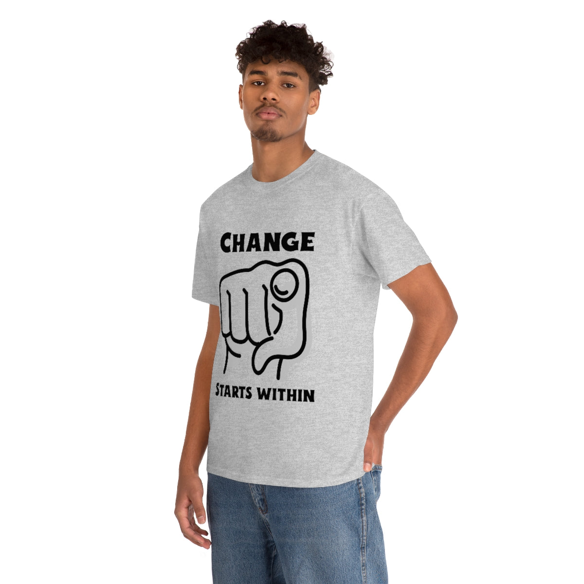 Change Starts Within Fist Unisex Heavy Cotton Tee