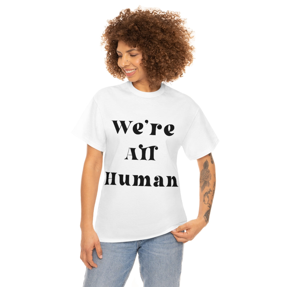 We Are All Human Unisex Heavy Cotton Tee