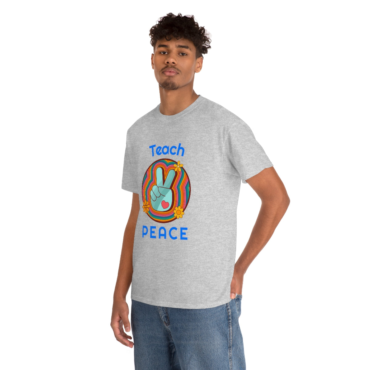 Teach Peace Unisex Heavy Cotton Tee