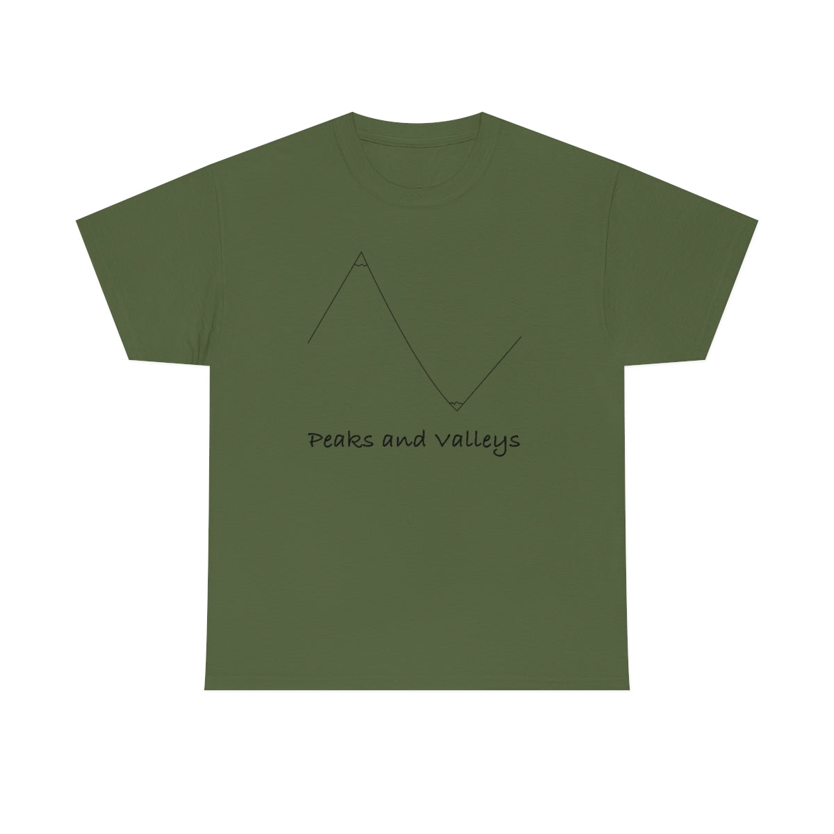 Peaks And Valleys Unisex Heavy Cotton Tee