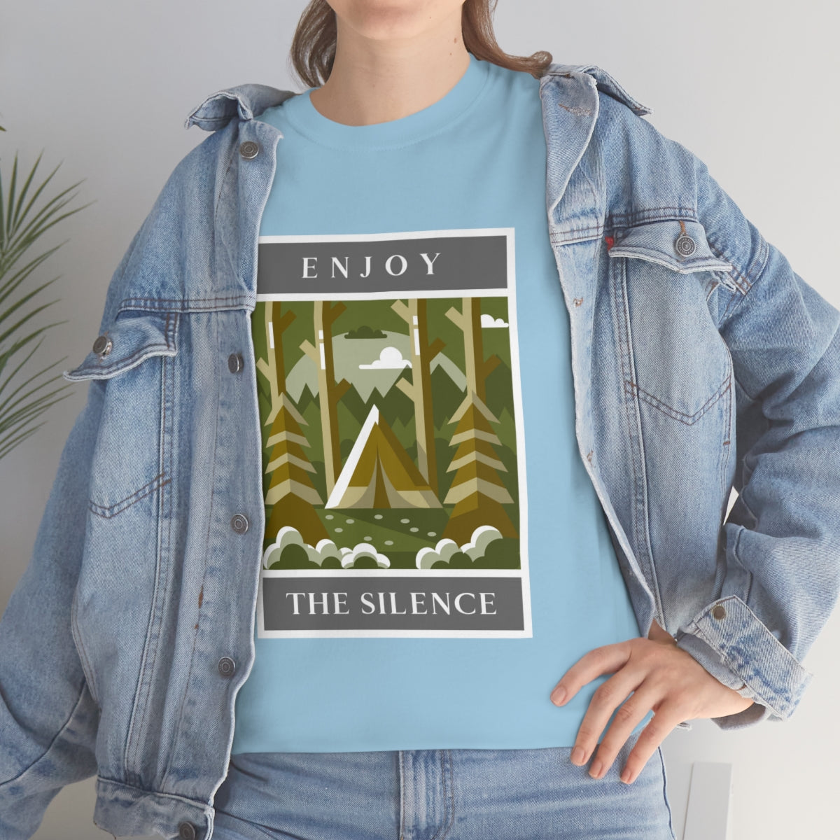 Enjoy the Silence Camping Unisex Heavy Cotton Tee