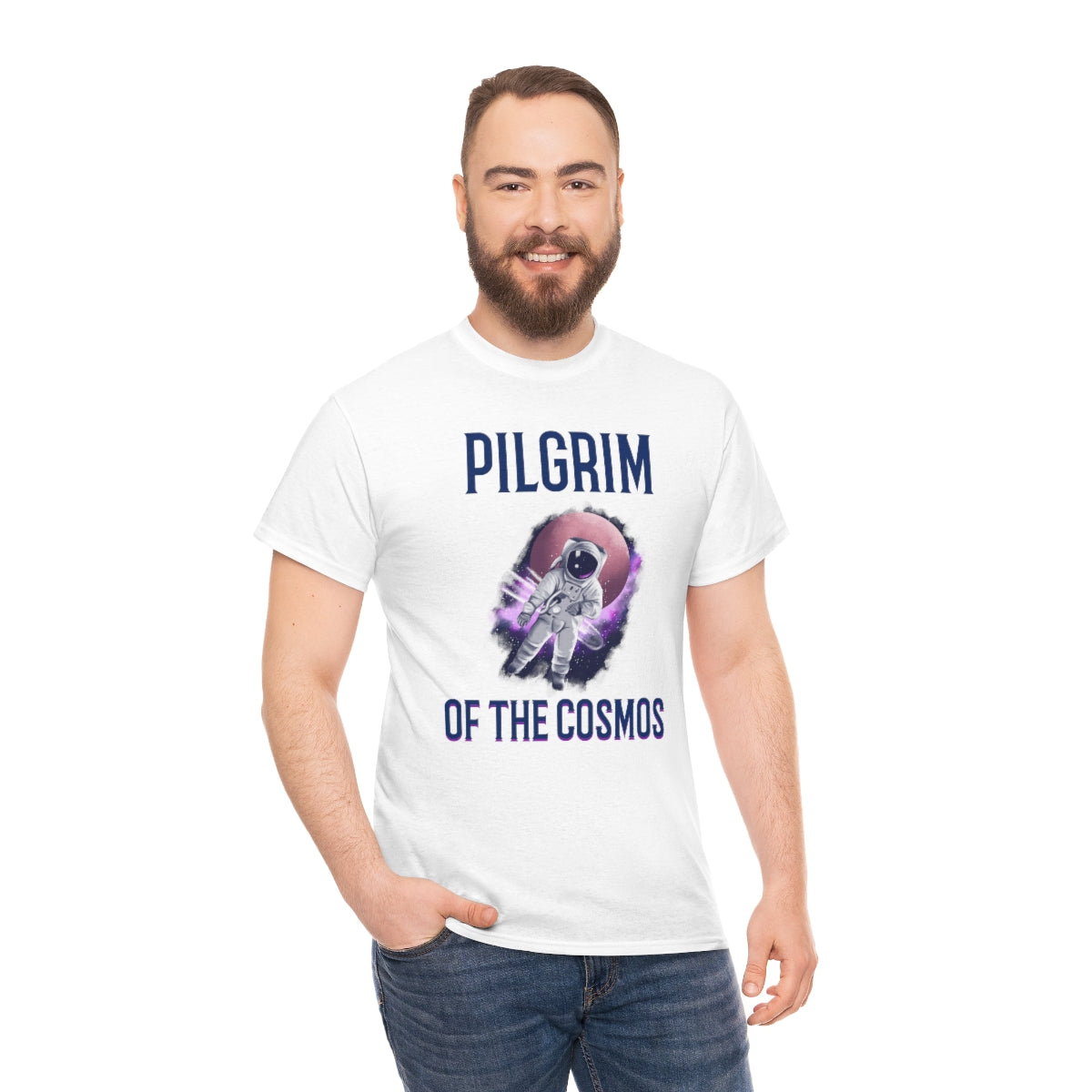 Pilgrim of Cosmos Astronaut Unisex Heavy Cotton Tee
