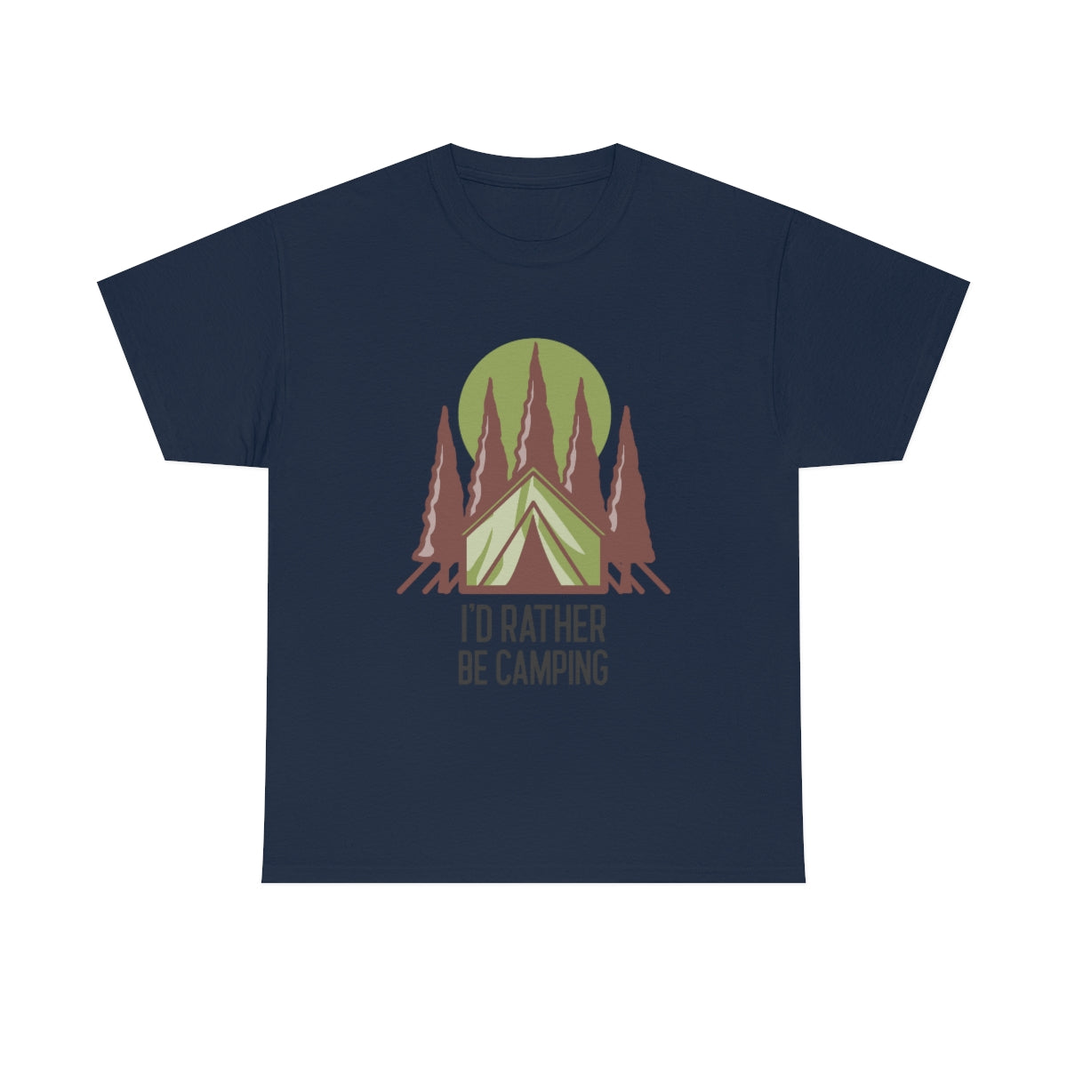 I'd Rather Be Camping Unisex Heavy Cotton Tee