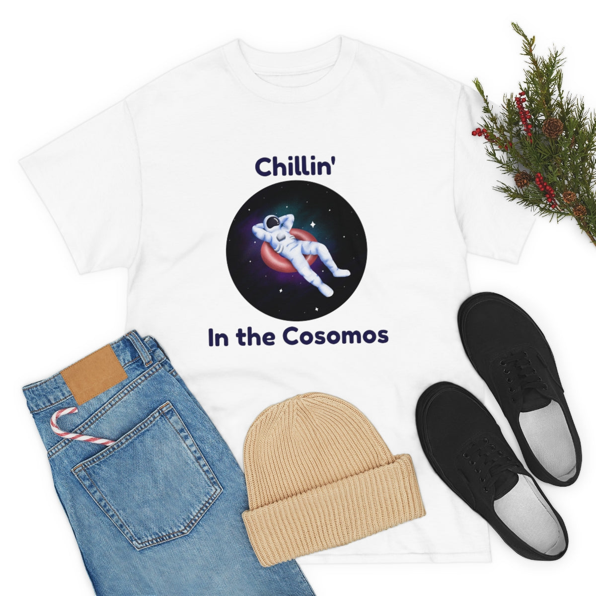Chill Space Cosmos Astronaut Unisex Heavy Cotton Tee