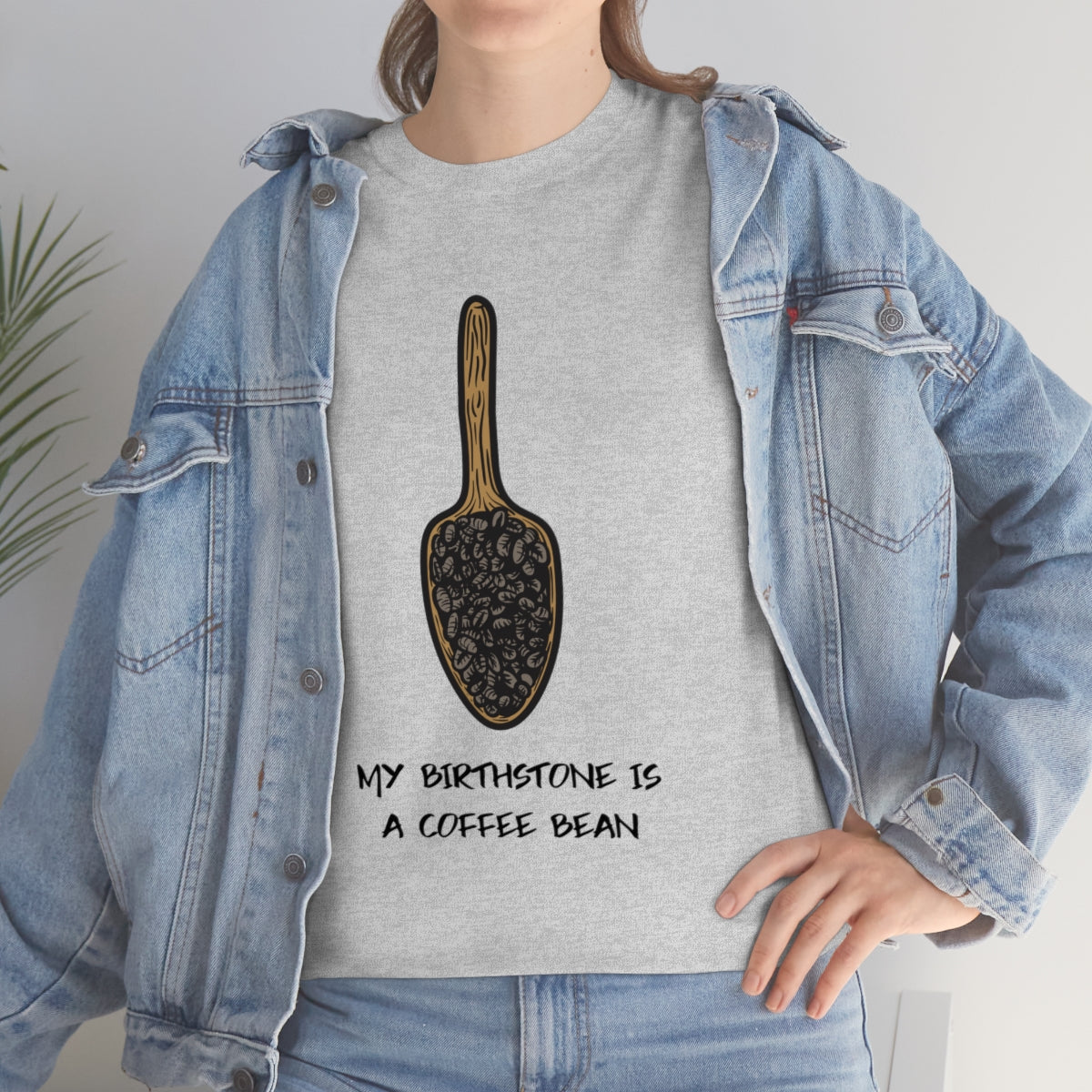 Coffee Bean Birthstone Unisex Heavy Cotton Tee