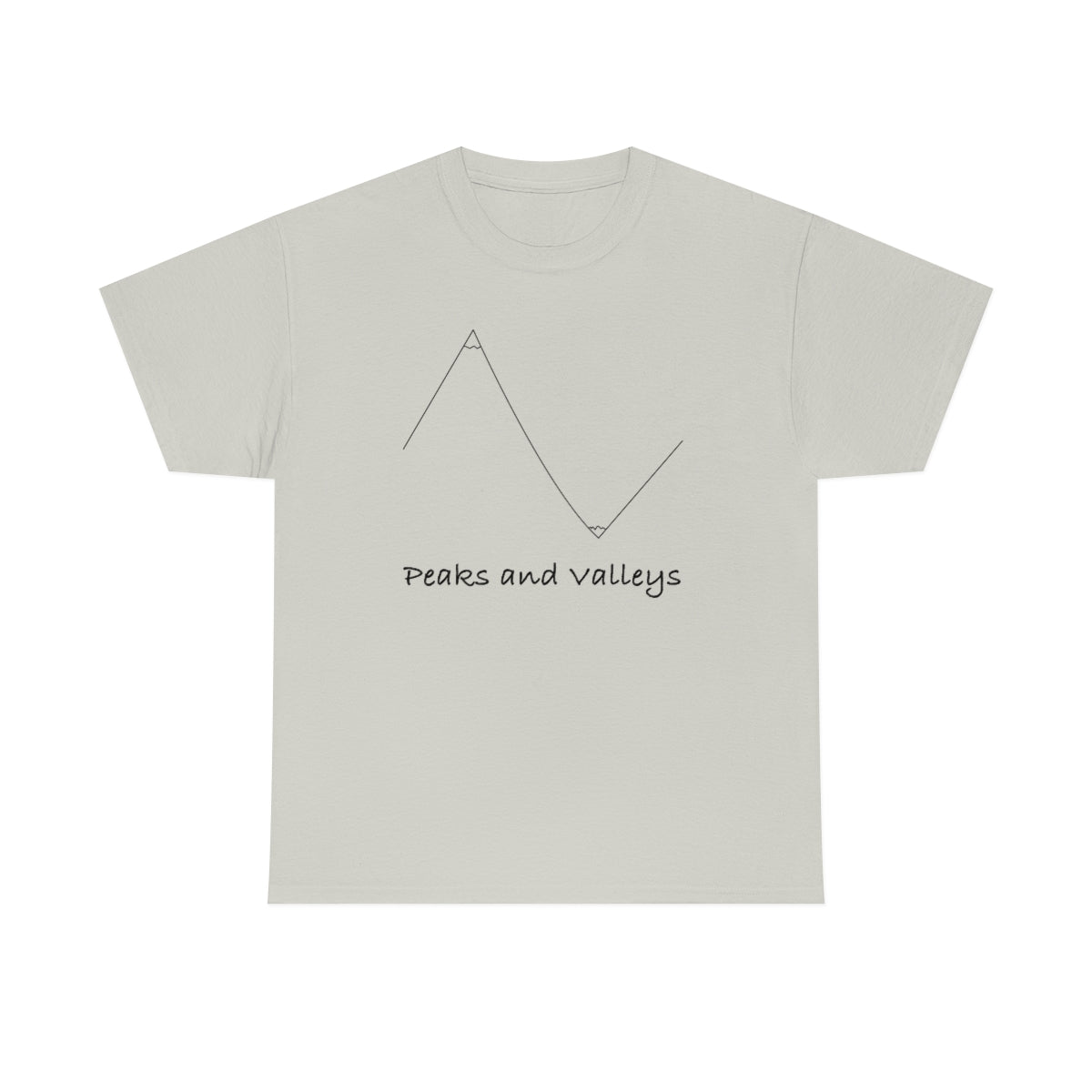 Peaks And Valleys Unisex Heavy Cotton Tee