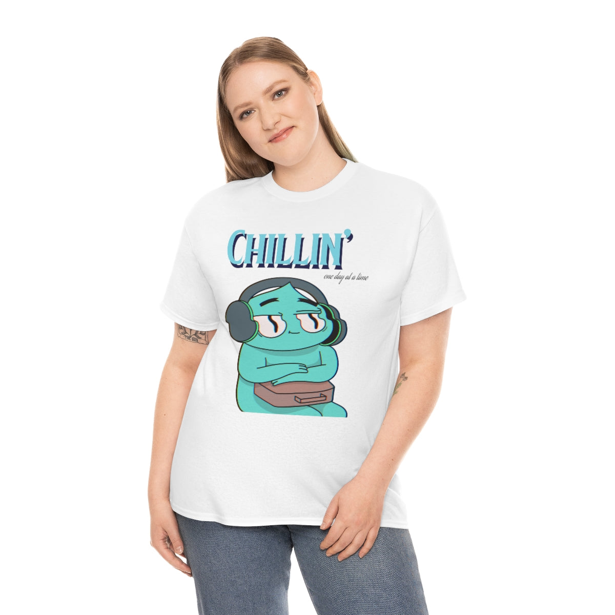 Chill Wavy Blue Dude Unisex Heavy Cotton Tee