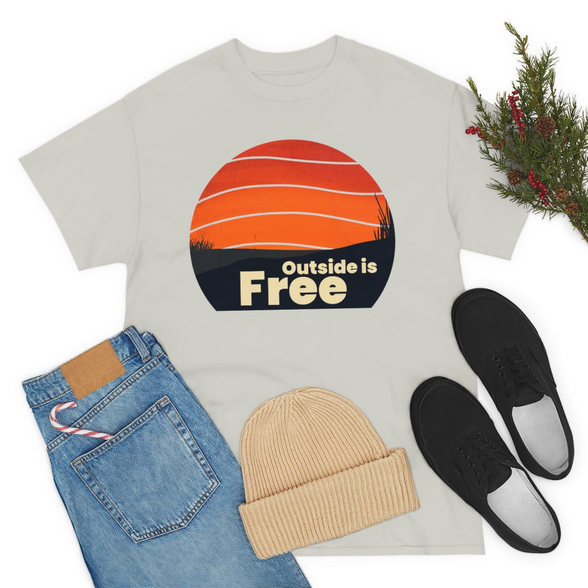 Outside is Free Unisex Heavy Cotton Tee