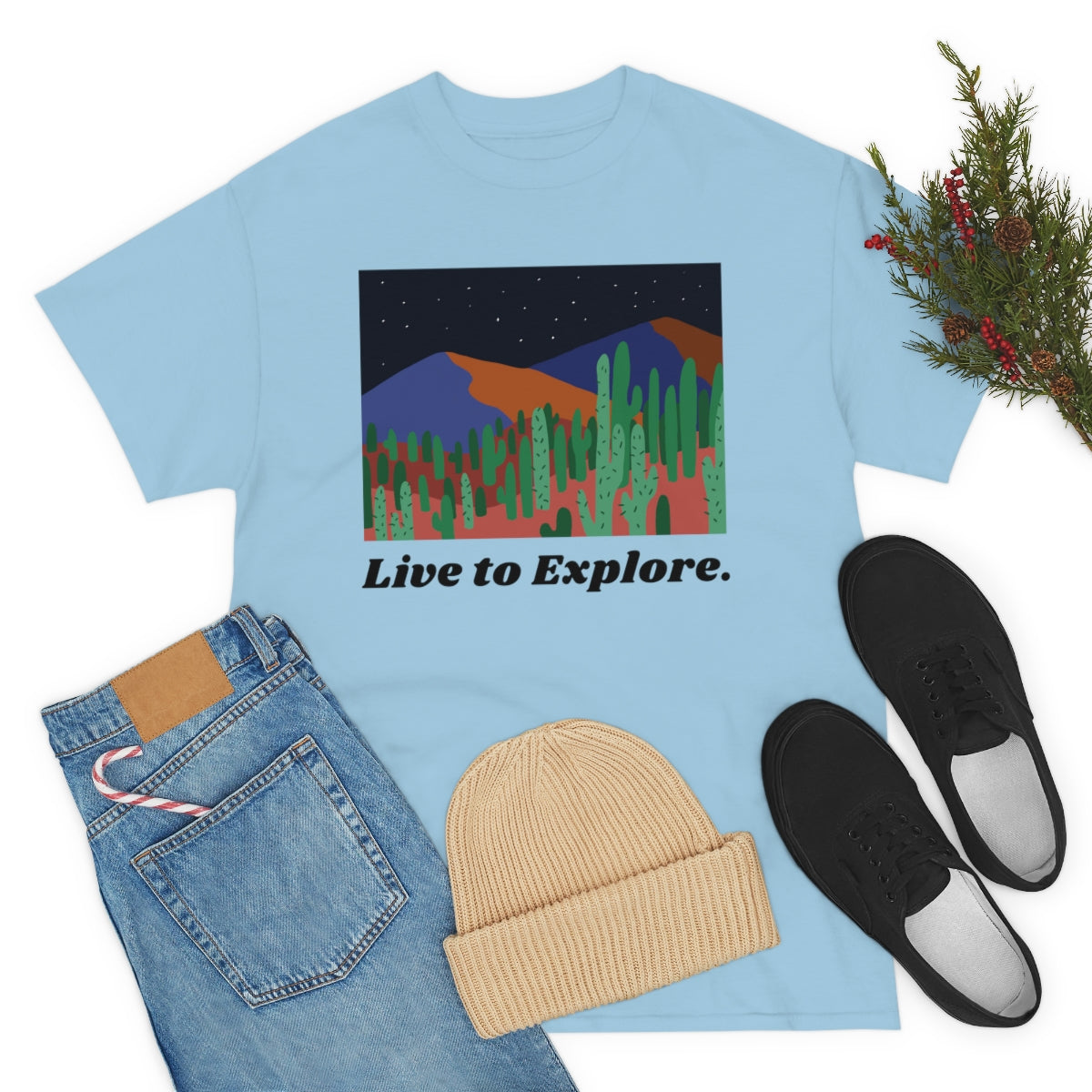 Live to Explore Unisex Heavy Cotton Tee