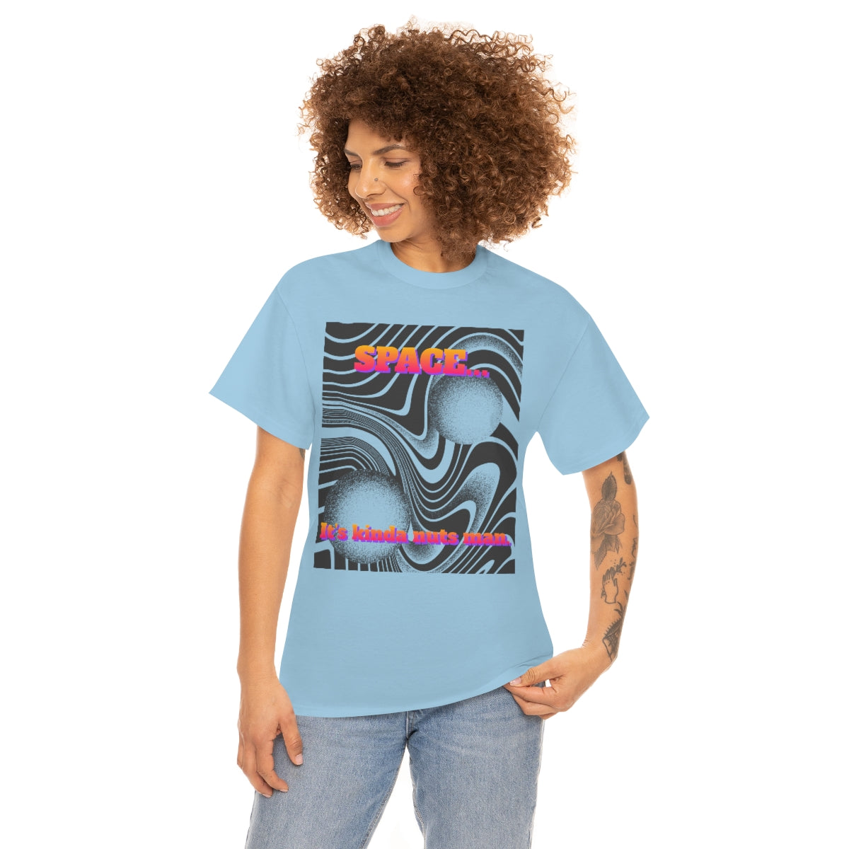Space... It's Kinda Nuts Man Unisex Heavy Cotton Tee