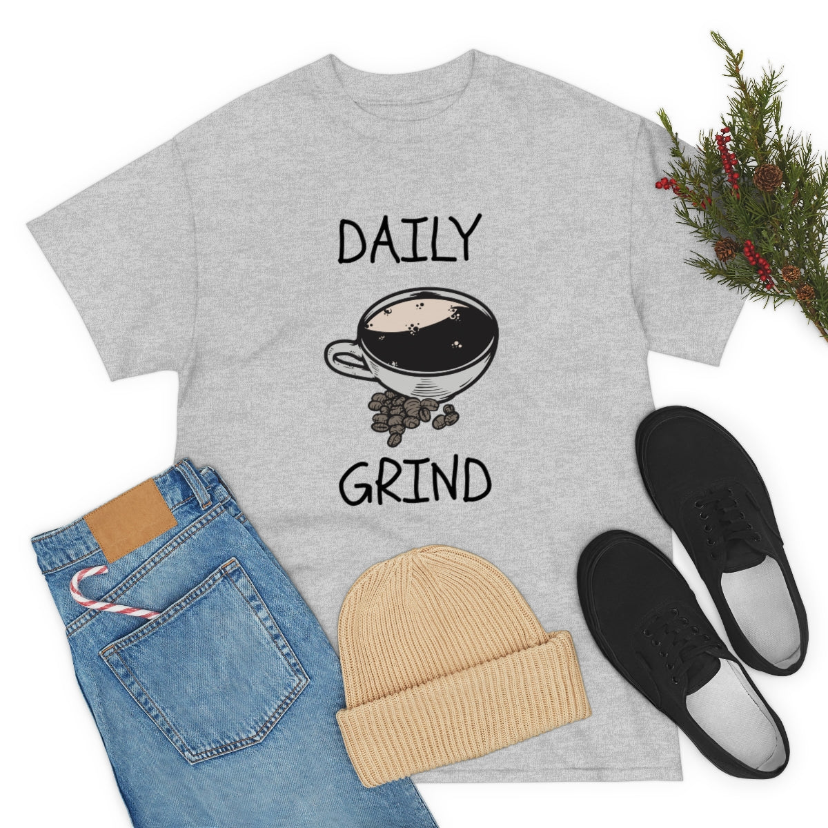 Daily Grind Coffee Unisex Heavy Cotton Tee