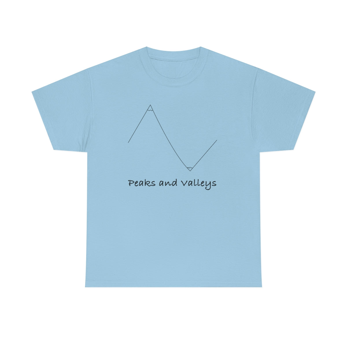 Peaks And Valleys Unisex Heavy Cotton Tee
