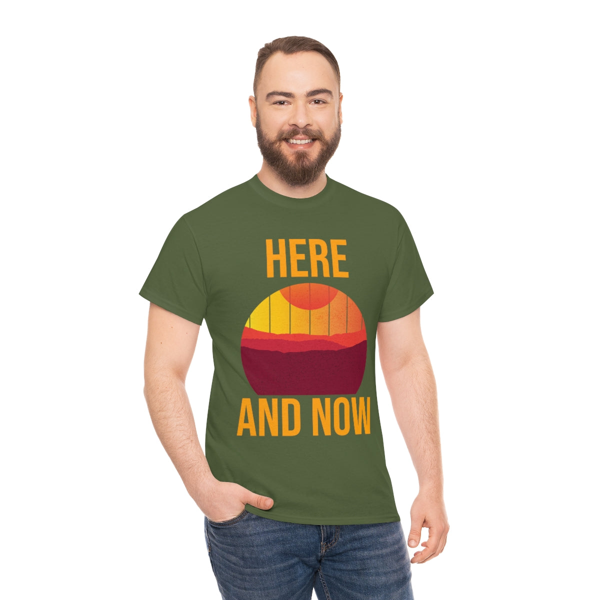 Here And Now Unisex Heavy Cotton Tee