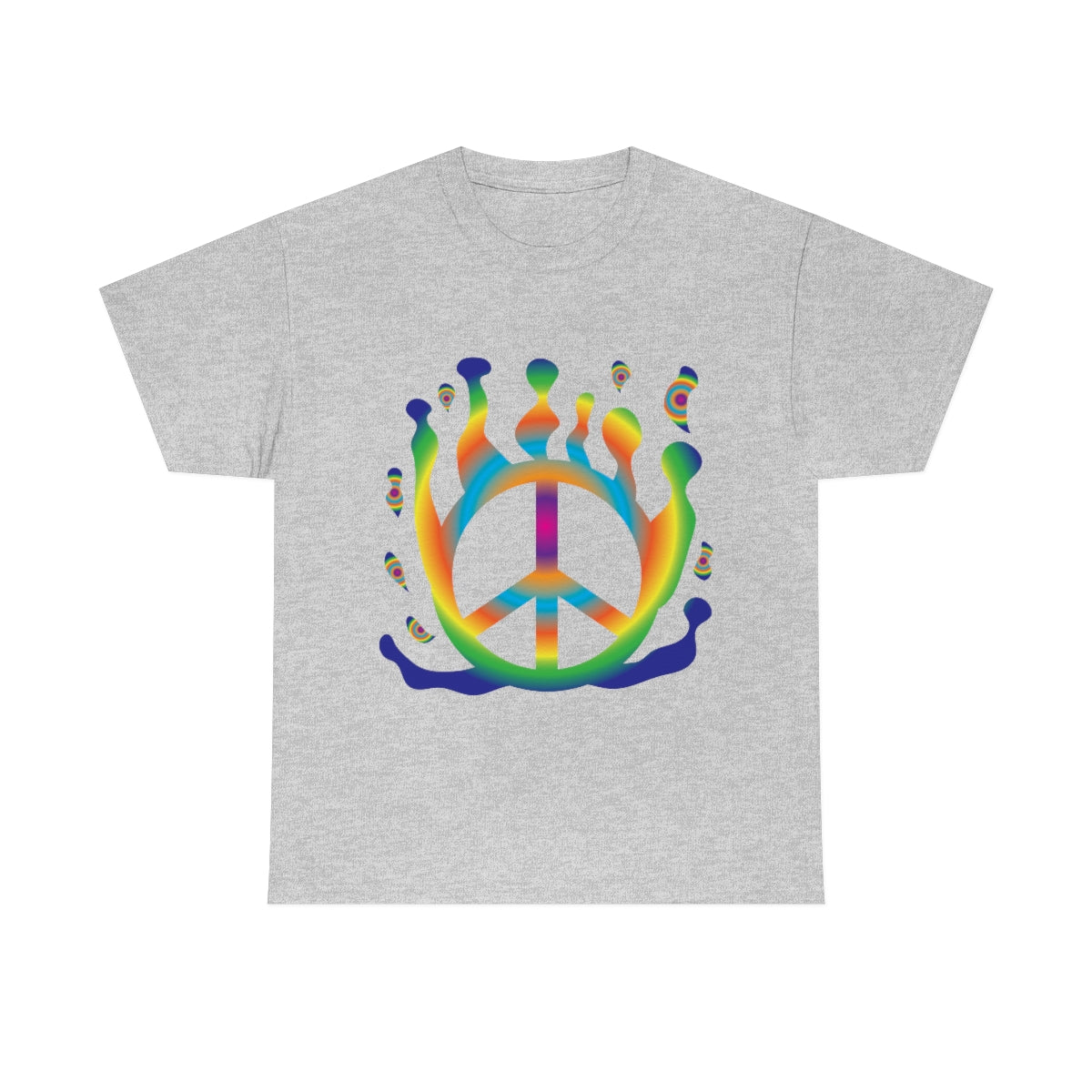Peace Sign Float Away Unisex Heavy Cotton Tee