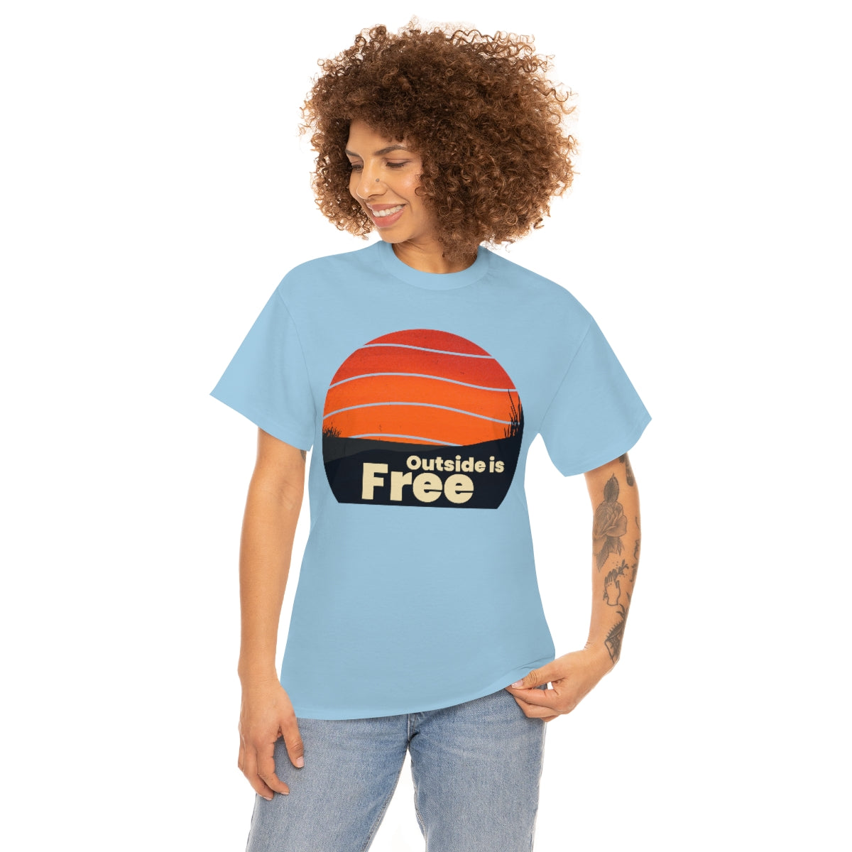 Outside is Free Unisex Heavy Cotton Tee