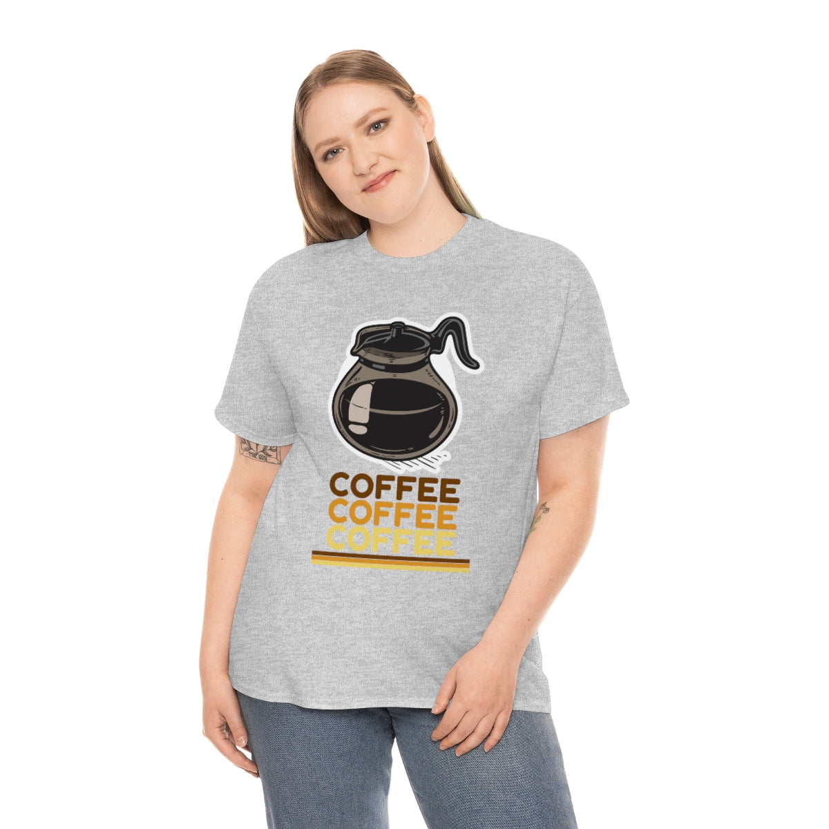 Coffee Coffee Coffee Unisex Heavy Cotton Tee