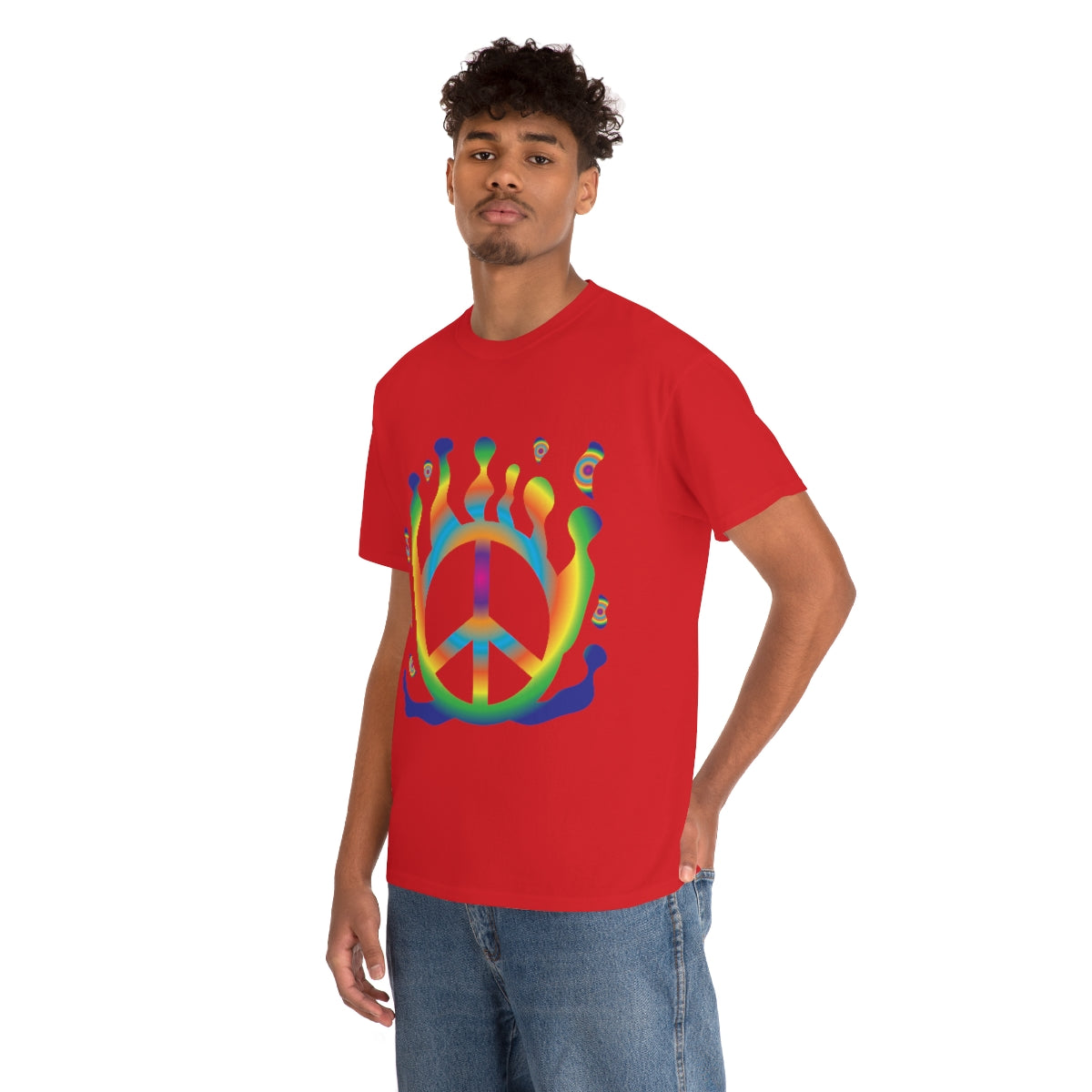 Peace Sign Float Away Unisex Heavy Cotton Tee