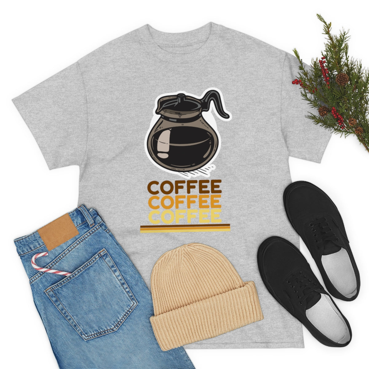 Coffee Coffee Coffee Unisex Heavy Cotton Tee