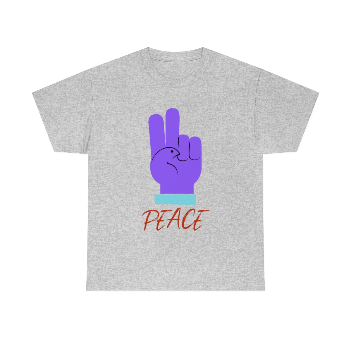Purple Peace Dove Unisex Heavy Cotton Tee
