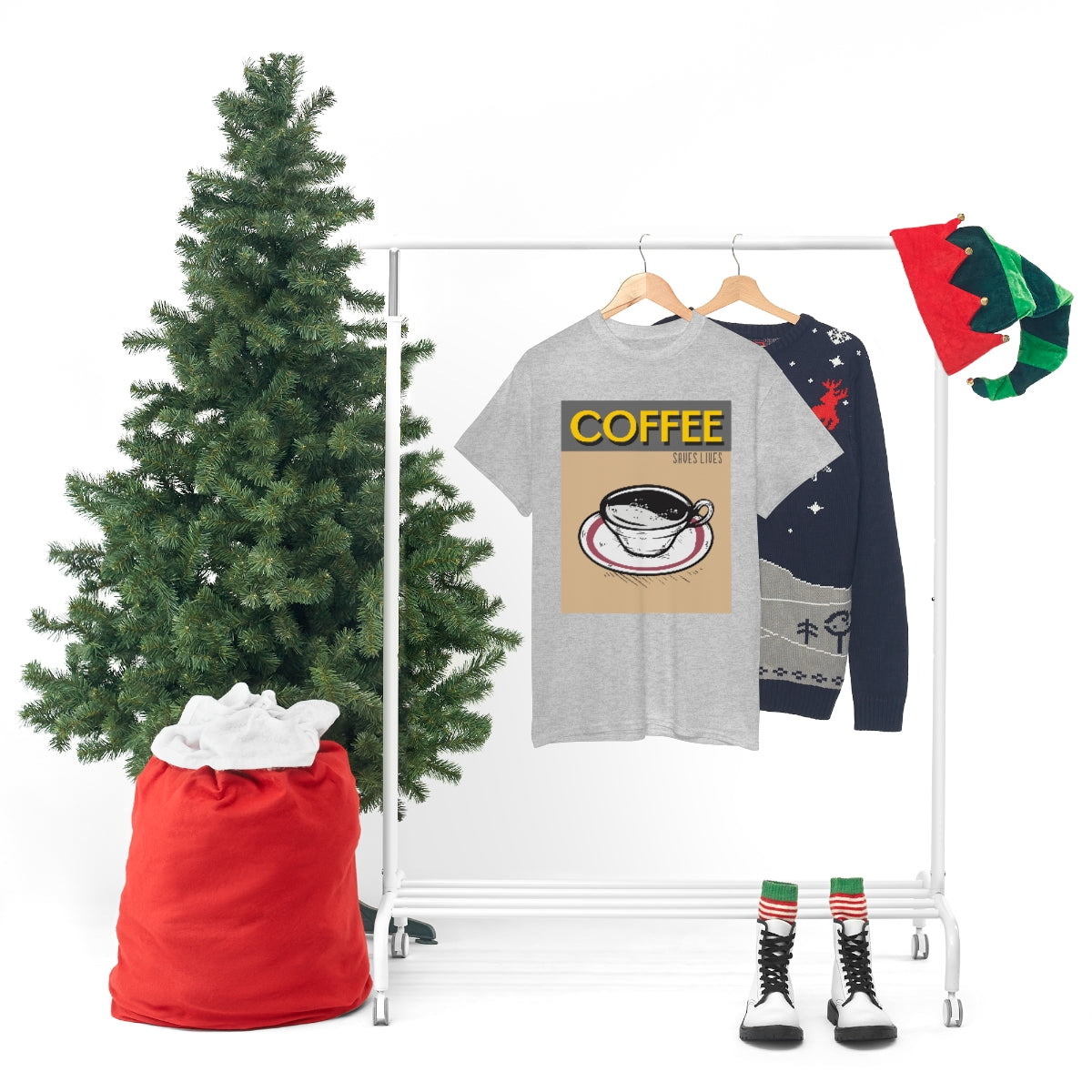 Coffee Saves Lives Unisex Heavy Cotton Tee