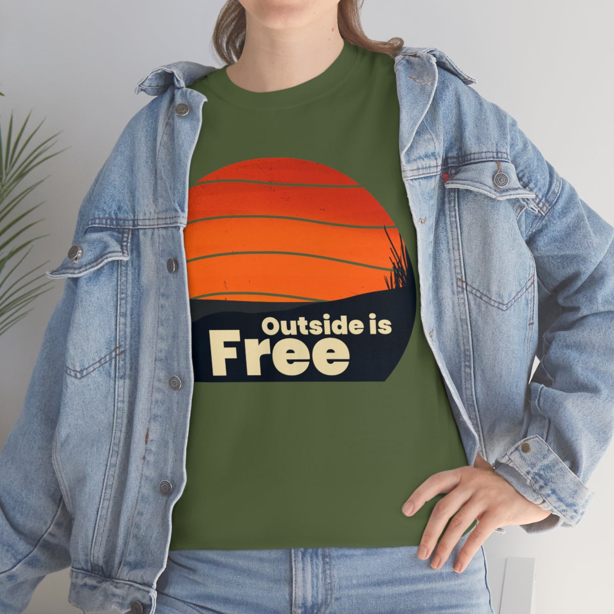 Outside is Free Unisex Heavy Cotton Tee