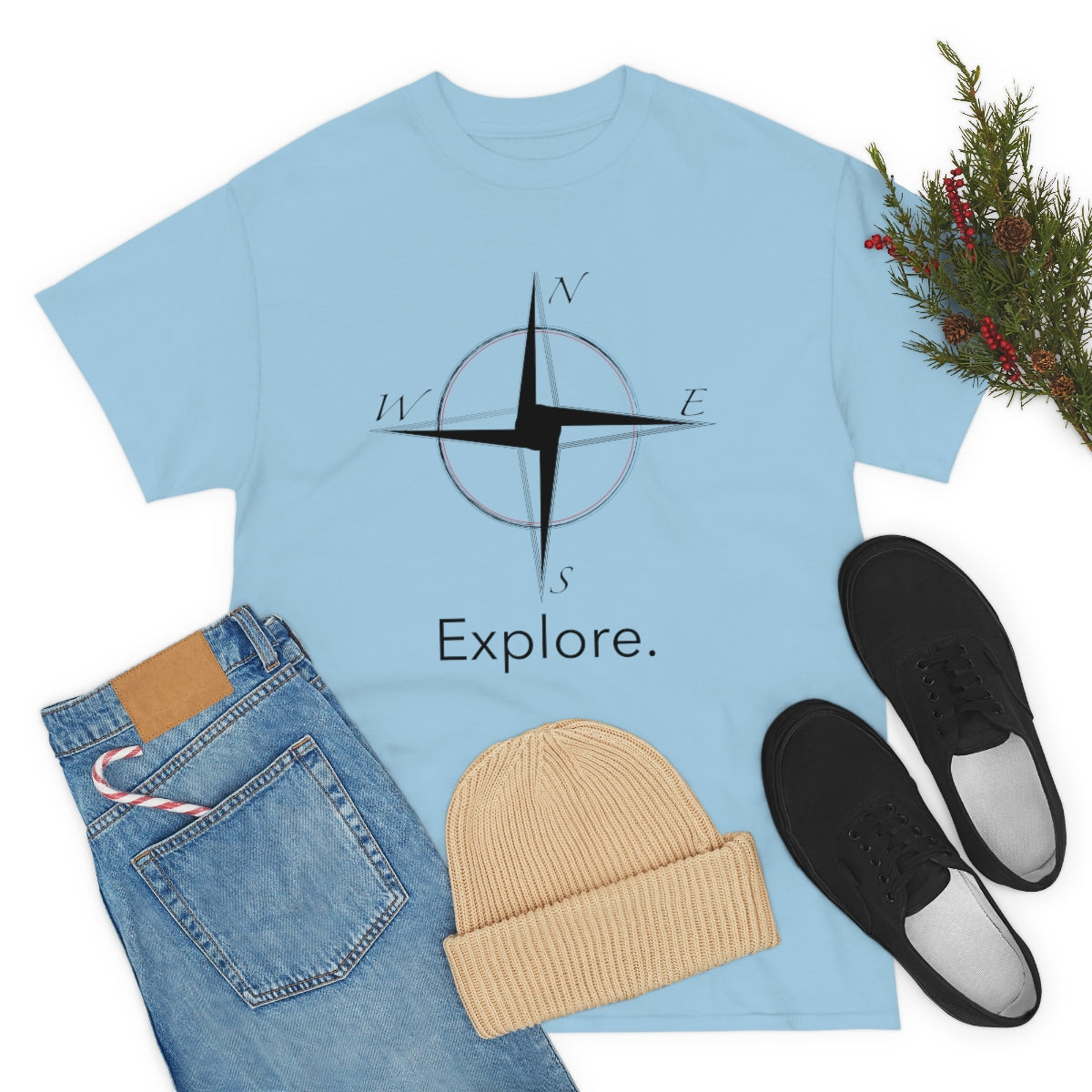 Explore Compass Unisex Heavy Cotton Tee