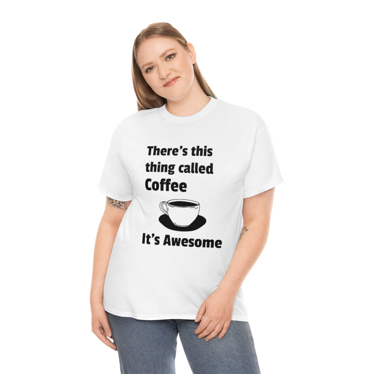 Coffee Is Awesome Unisex Heavy Cotton Tee