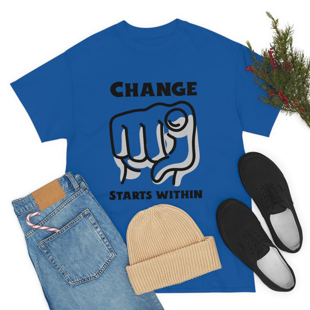 Change Starts Within Fist Unisex Heavy Cotton Tee
