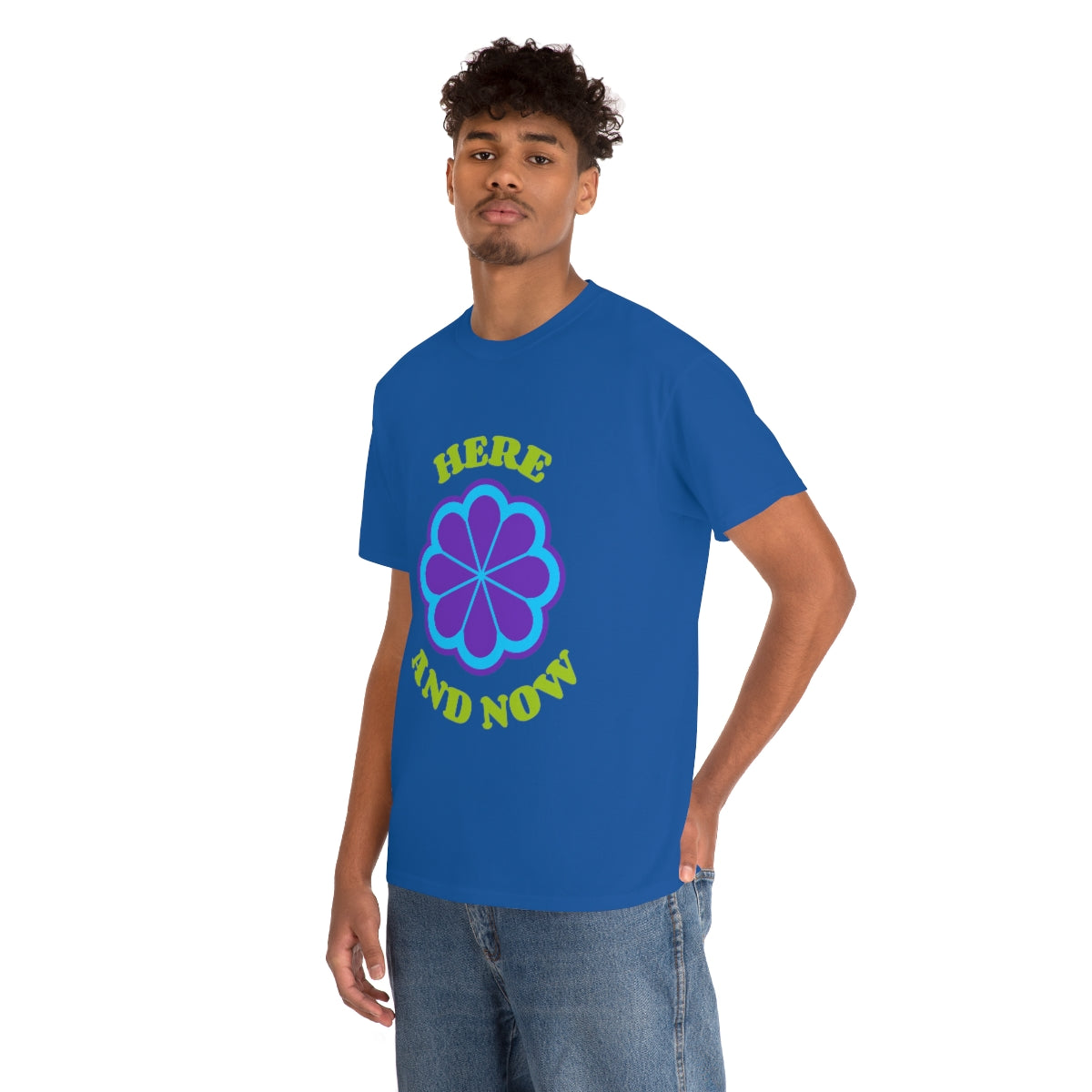 Here And Now Flower Unisex Heavy Cotton Tee