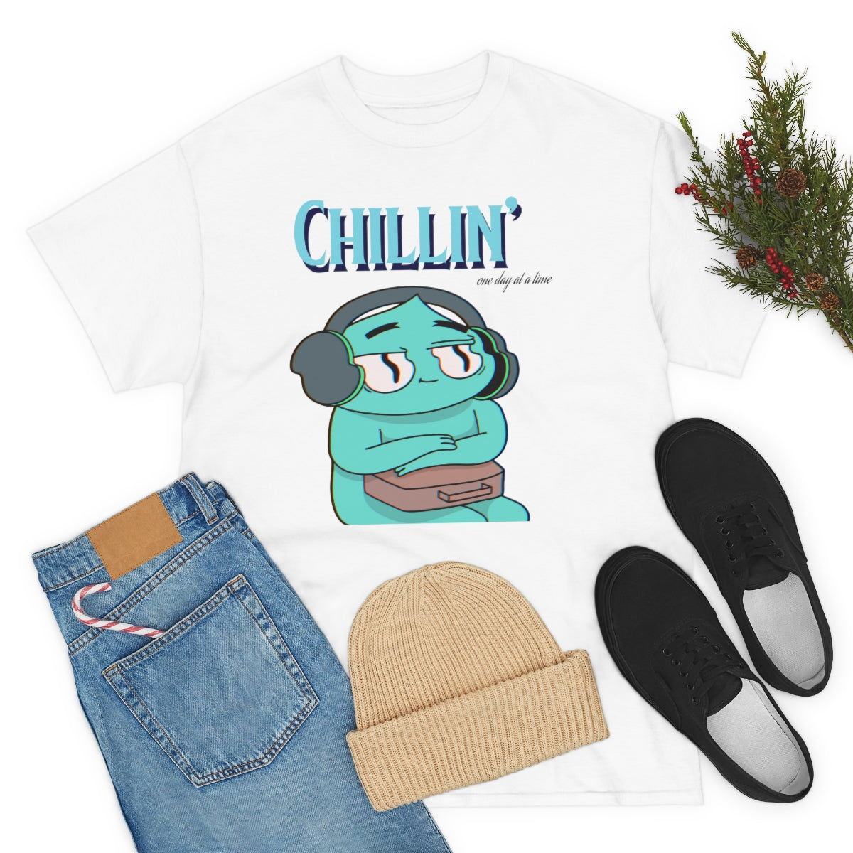 Chill Wavy Blue Dude Unisex Heavy Cotton Tee