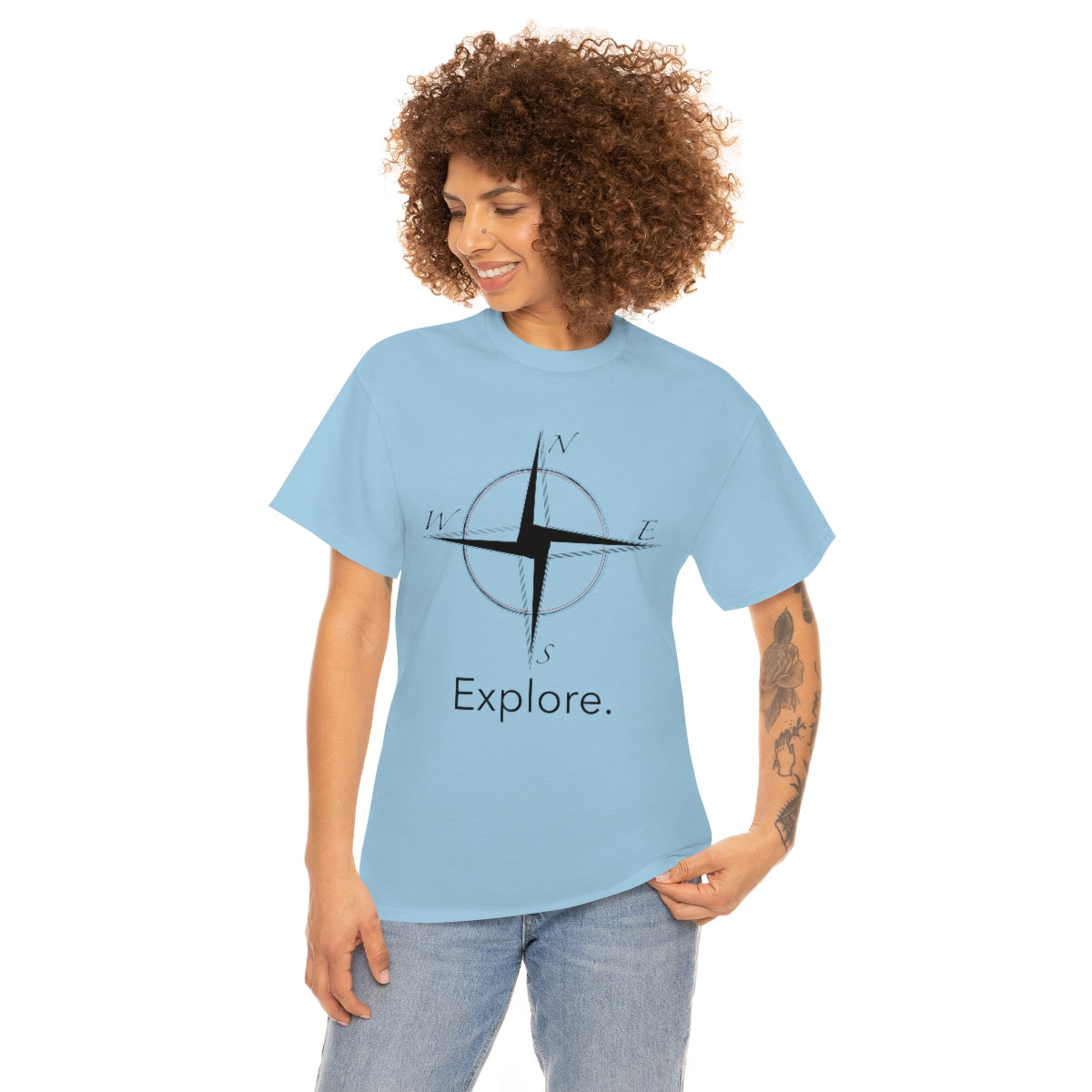 Explore Compass Unisex Heavy Cotton Tee
