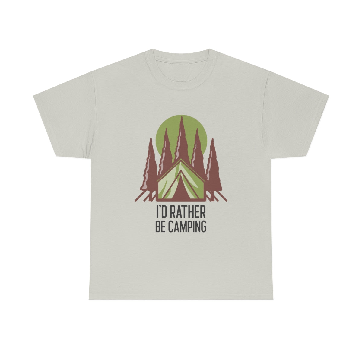 I'd Rather Be Camping Unisex Heavy Cotton Tee