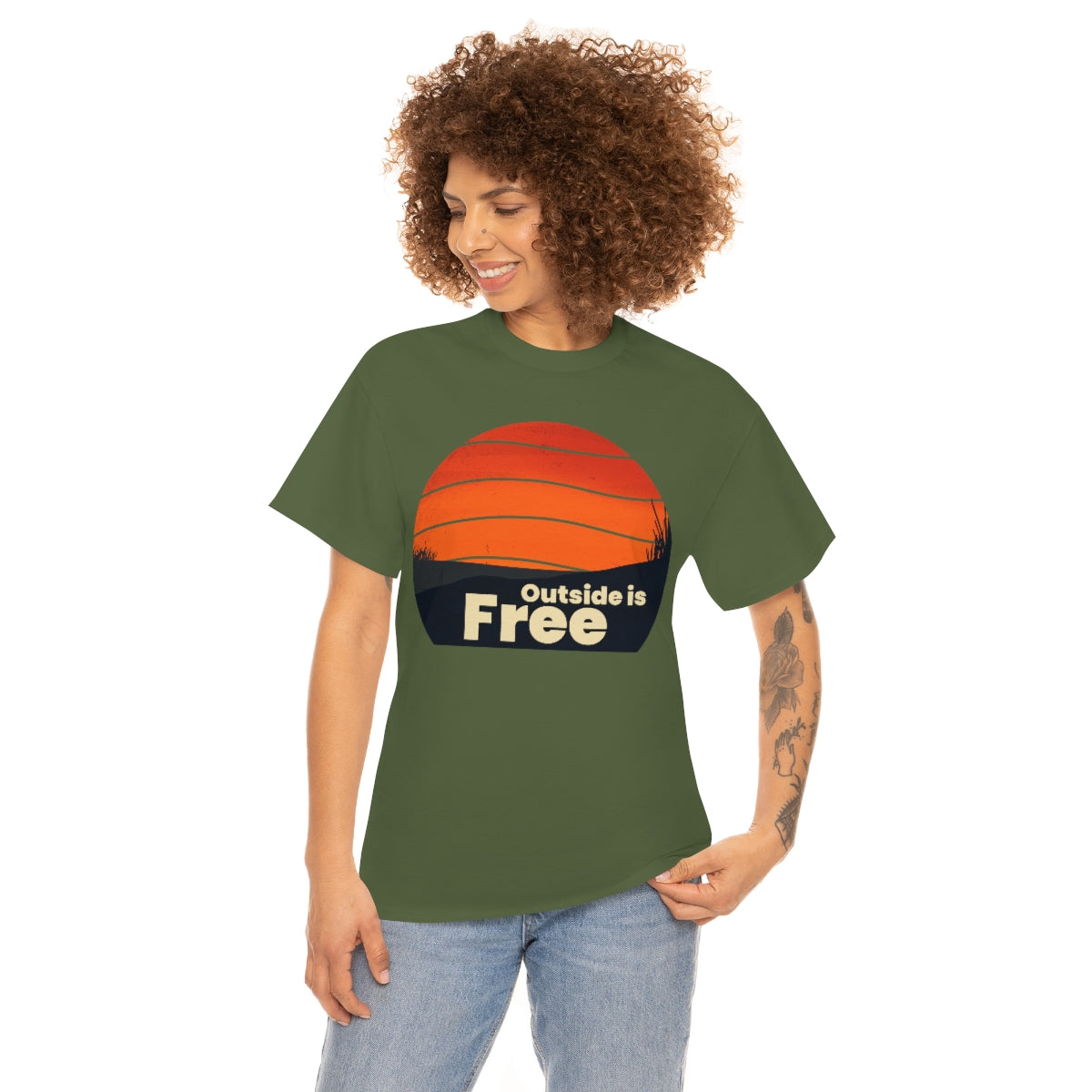 Outside is Free Unisex Heavy Cotton Tee