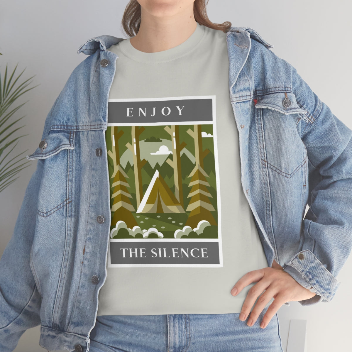 Enjoy the Silence Camping Unisex Heavy Cotton Tee