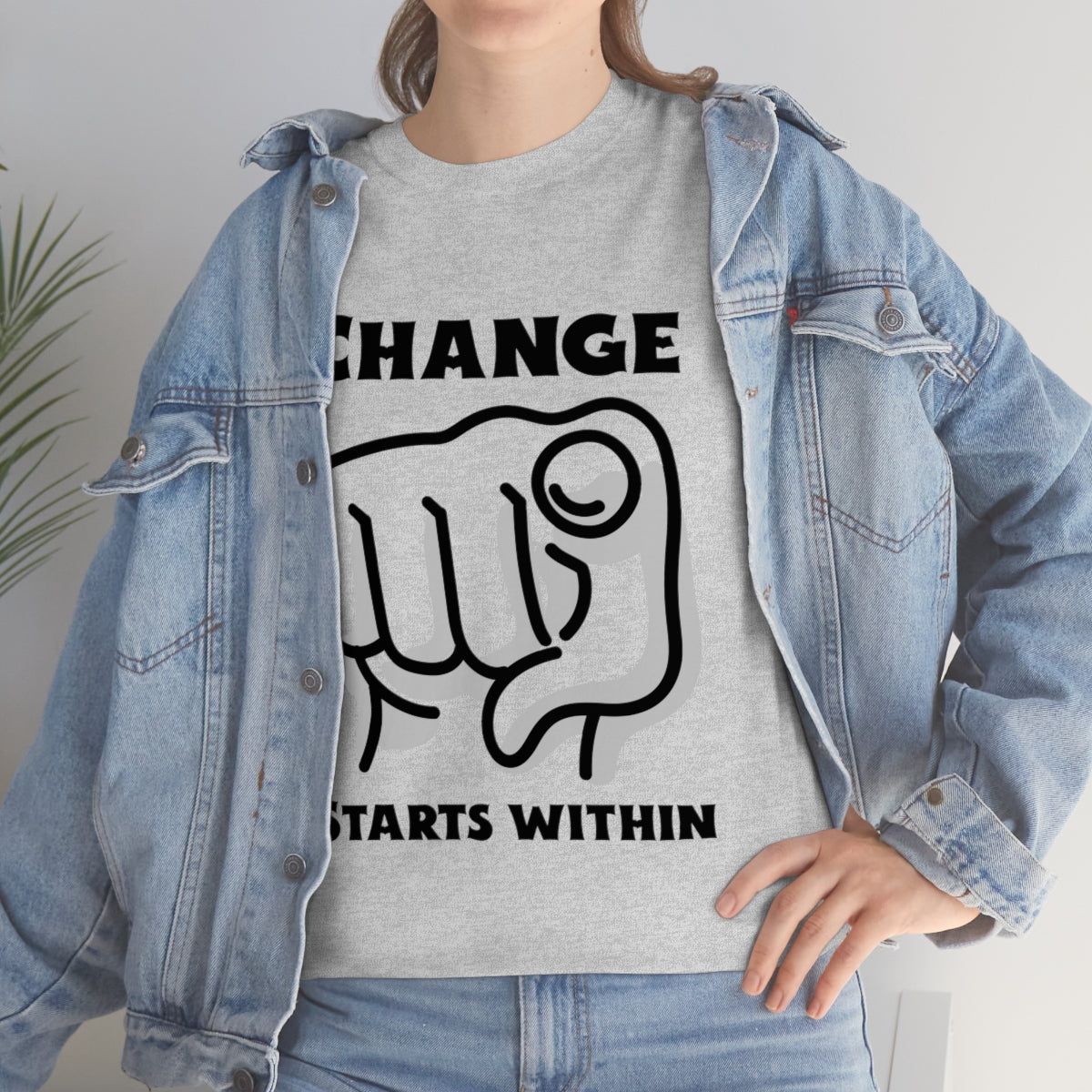 Change Starts Within Fist Unisex Heavy Cotton Tee