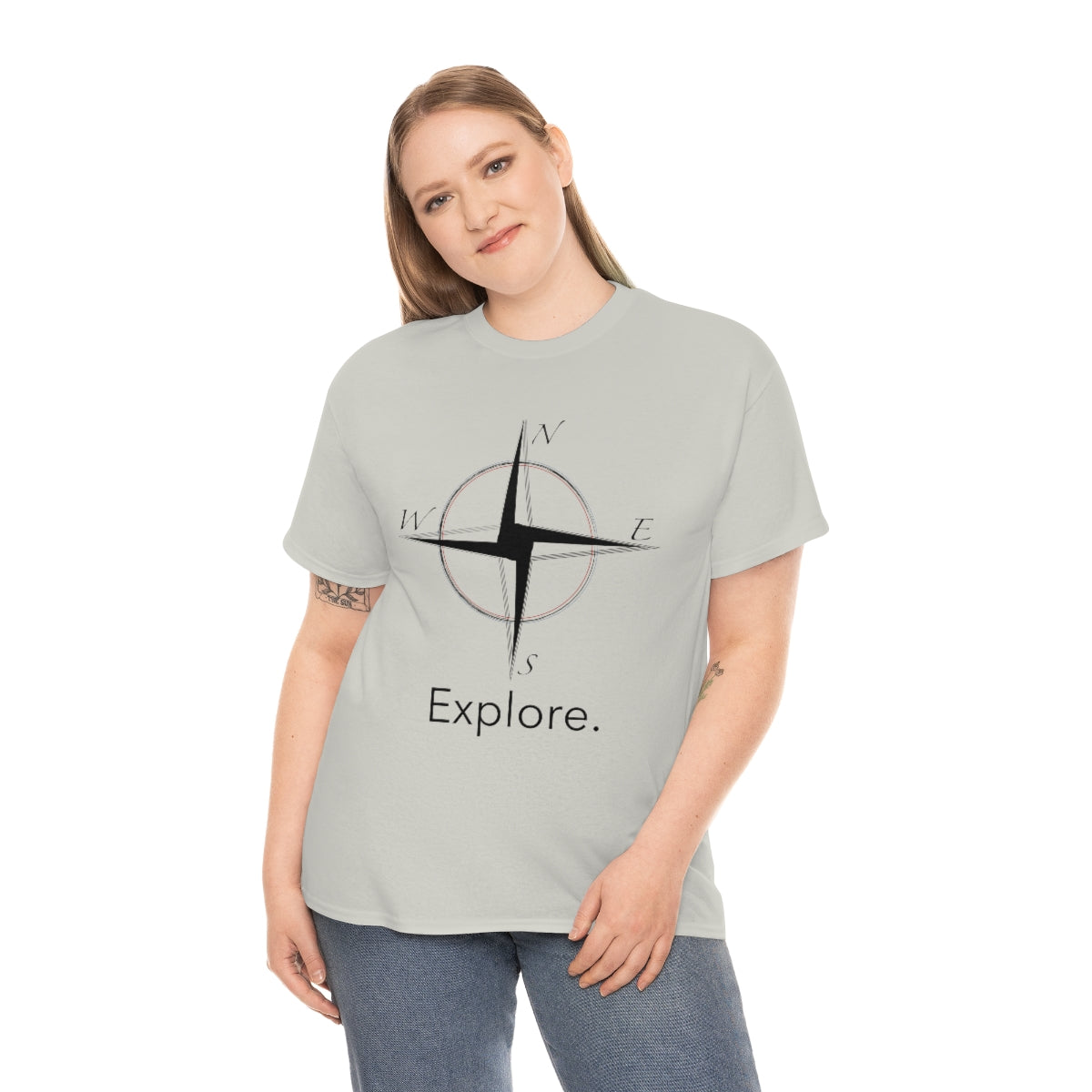Explore Compass Unisex Heavy Cotton Tee