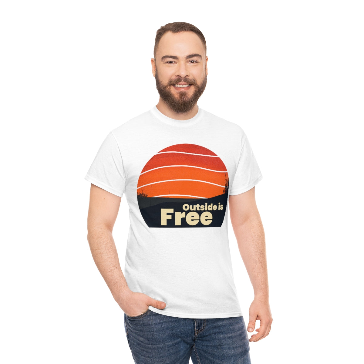 Outside is Free Unisex Heavy Cotton Tee