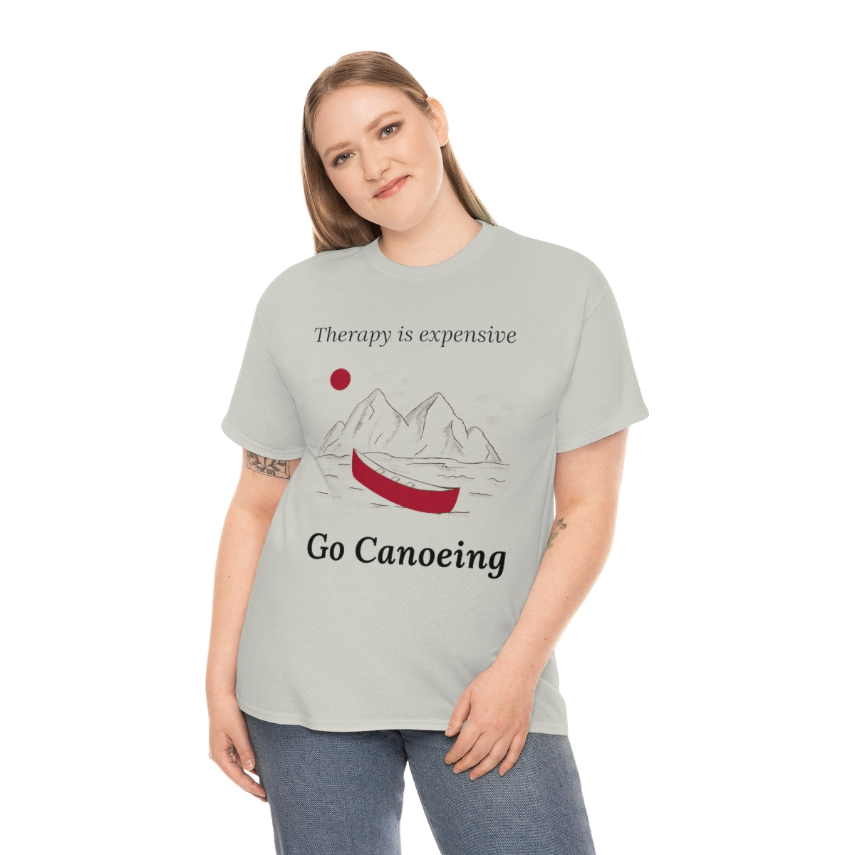 Therapy is Expensive Go Canoeing Unisex Heavy Cotton Tee