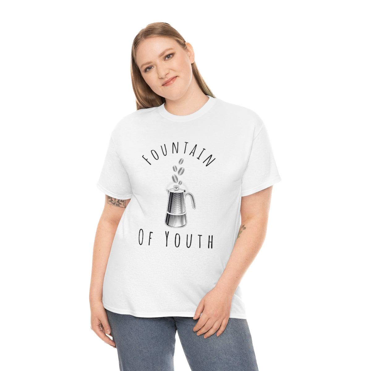 Coffee Fountain of Youth Unisex Heavy Cotton Tee