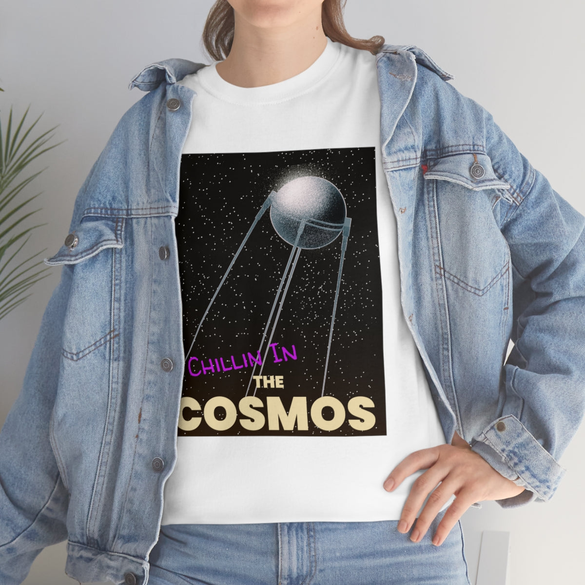 Chill Space Purple Graffiti Cosmos Astronaut Unisex Heavy Cotton Tee