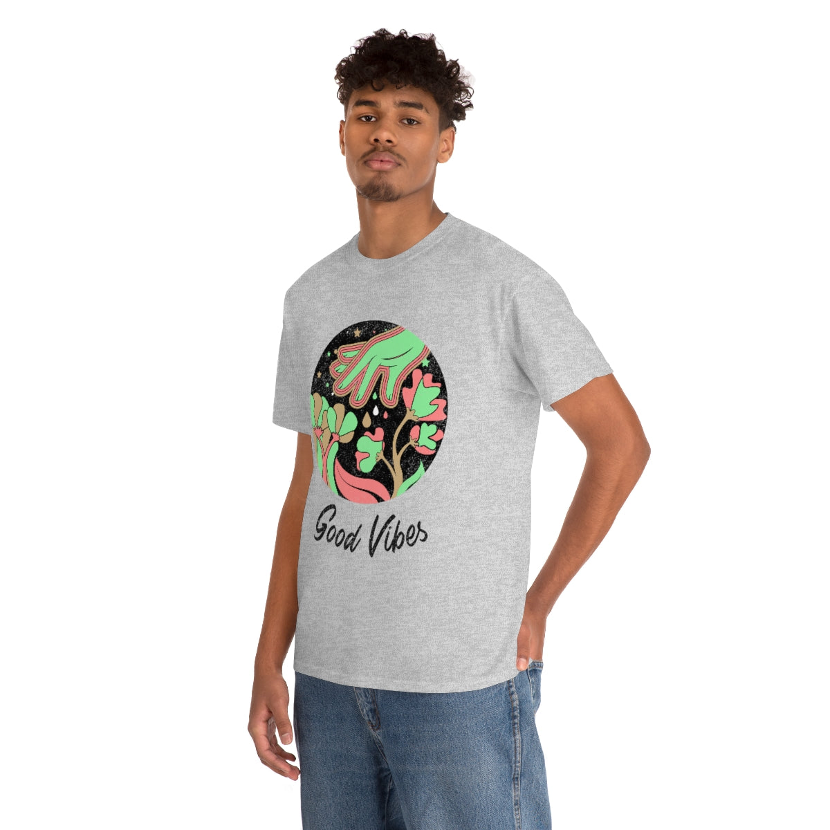 Good Vibes Trippy Unisex Heavy Cotton Tee