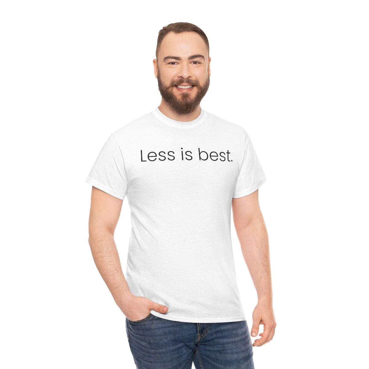 Less is Best Simple Unisex Heavy Cotton Tee